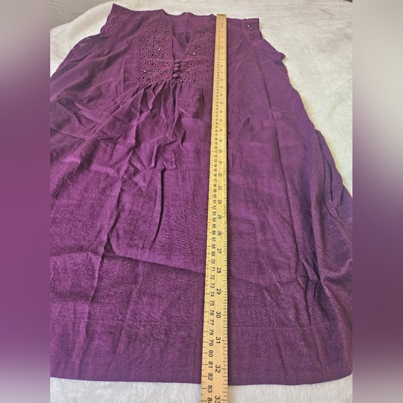 Free People -Women's XS Purple Sleeveless Tunic, Dress Embroided - Picture 5 of 7